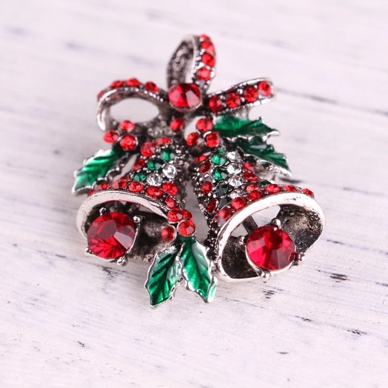 Fashion Pin Bell Alloy Inlay Rhinestones Unisex Brooches