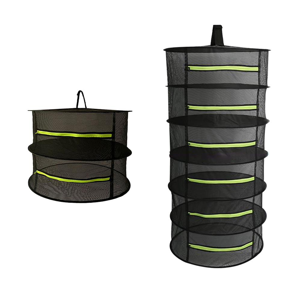 

Herb Drying Net 2/6 Layers Foldable Fishing Rack Hanging Basket Drying Mesh, 2 layer, 501 Original