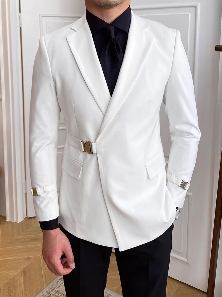 Aonga Autumn Fitted Black White Smart Casual Wedding Blazer Women Slim Fit Elegant Chic Luxury Designer Clothes 2023 0429 aonga