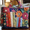 Bookish Quilted Tote Bag🔥All items are shipped in a default size of 15x14 inches.