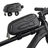 Bicycle Hard Shell Triangle Bag Anti-Scratch Bike Front Handlebar Bag Large Capacity Road Bike Front Tube Pouch for Road Mountain Bikes Frame Bag