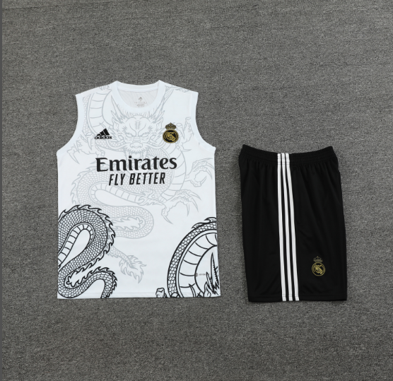24/25 Real Madrid Training Vest Kit White Football Thai Quality