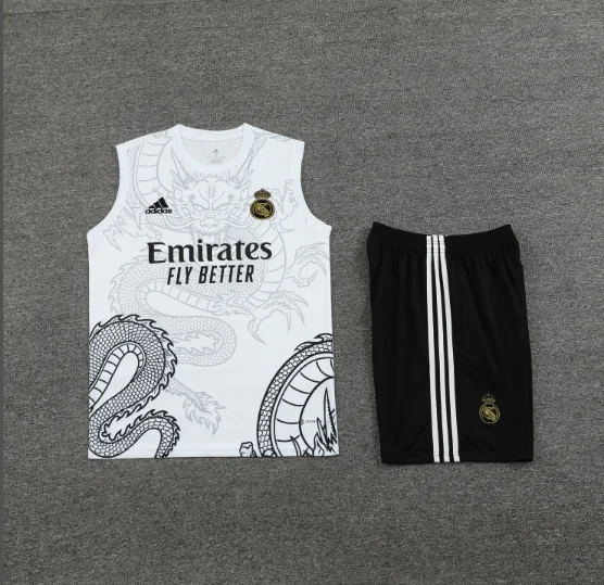 24/25 Real Madrid Training Vest Kit White Football Thai Quality