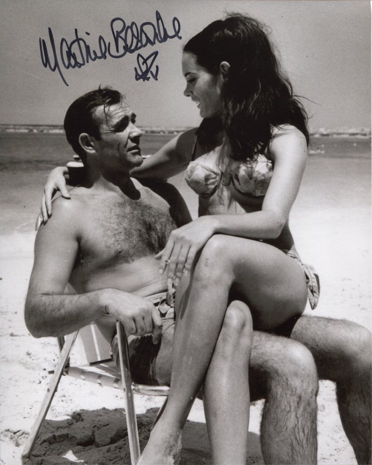 007 Bond girl Martine Beswick signed THUNDERBALL Sean Connery Photo Poster painting UACC DEALER