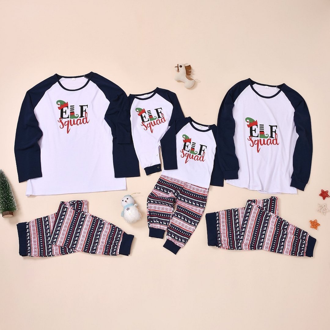 Family Matching Elf Merry Christmas Pajamas Set