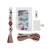 Daisy Flower Keychain Making Kits with Instruction Macrame Keychain Kit DIY Macrame Kits for Beginners Adults Handbags DIY Ornament Decor