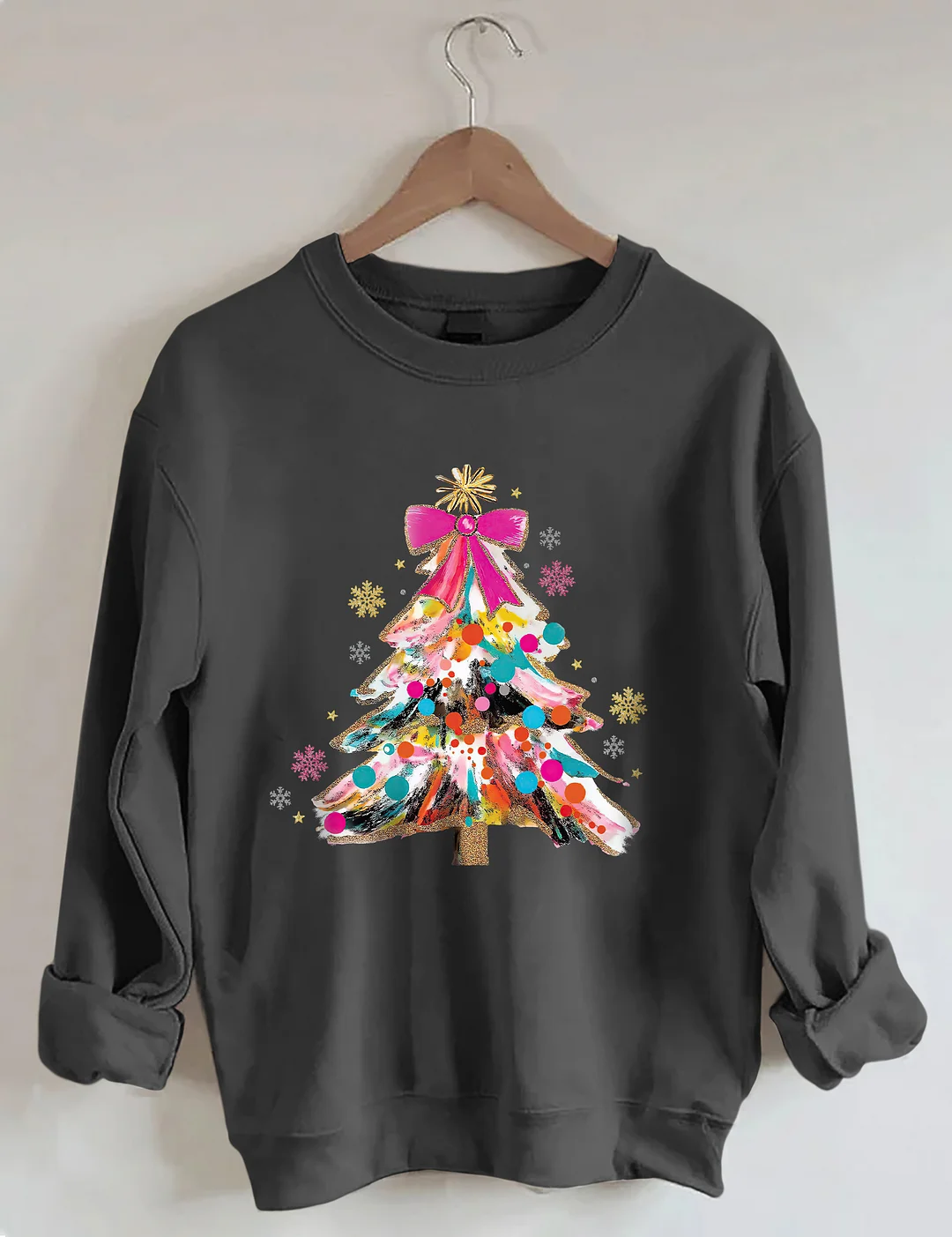 Colorful Glitter Christmas Tree Sweatshirt