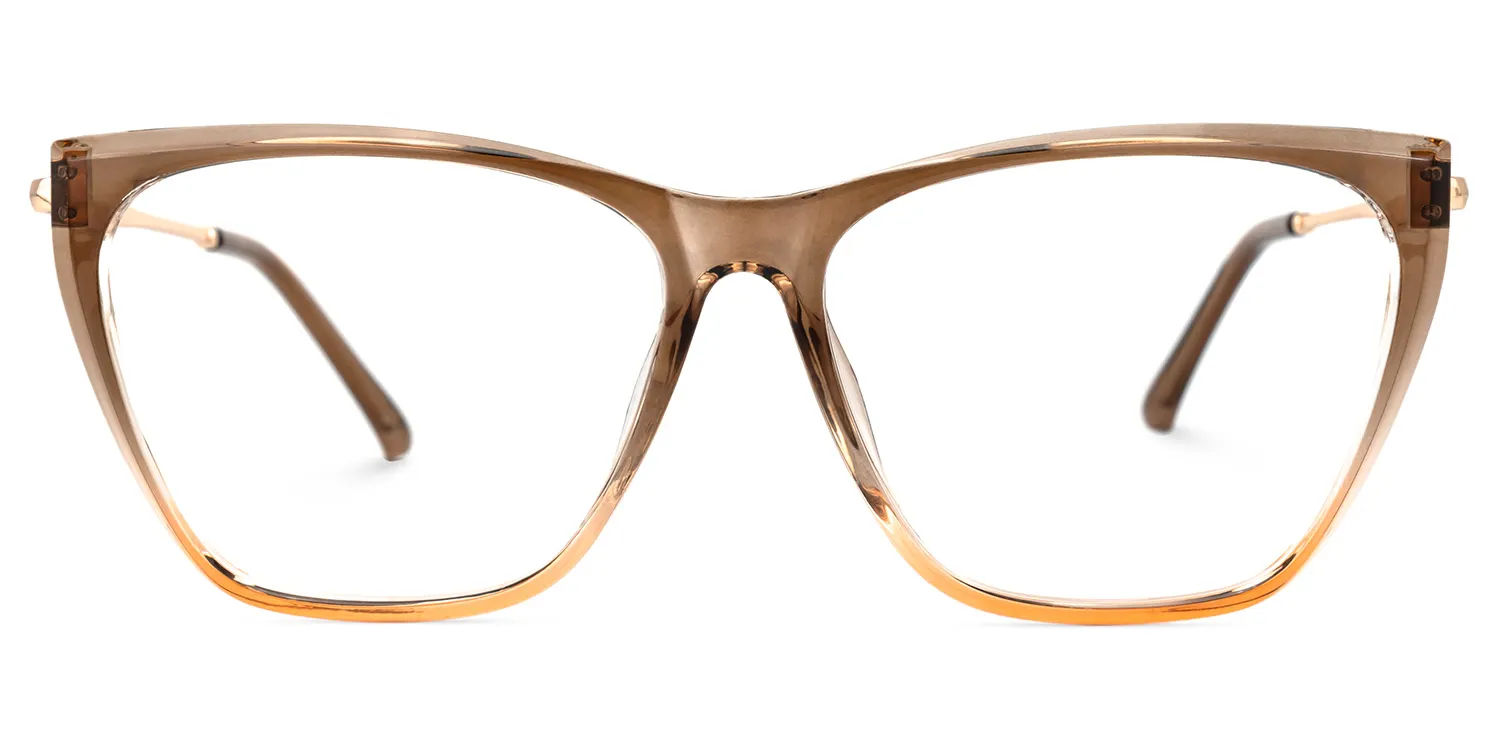 Reece Braun-Orange Cateye Brille Braun-Orange