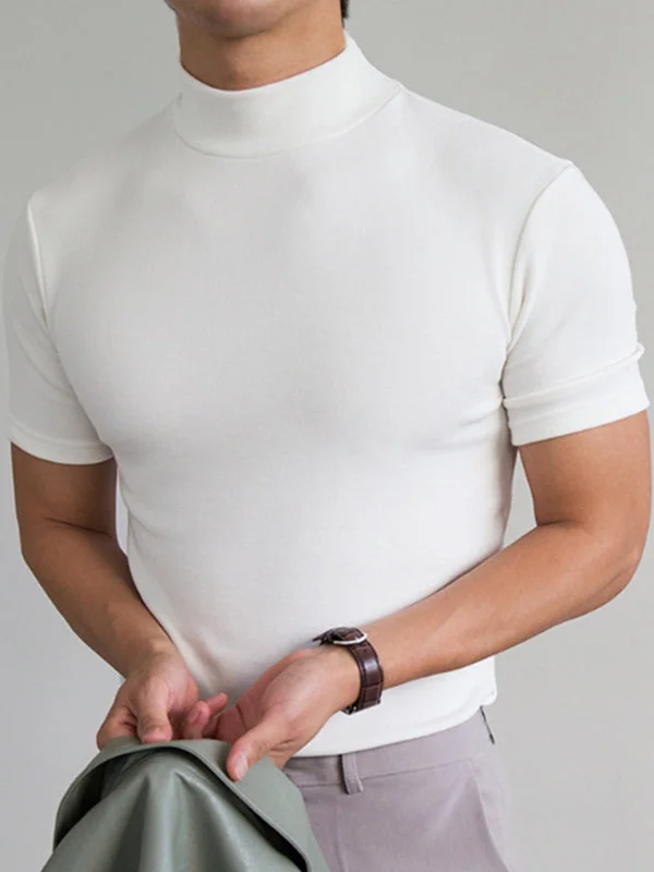 Slim Fit T-Shirt mit Rollkragen für Herren🔥Kaufen Sie 3 Stück versandkostenfrei🔥