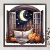 uk.everydayedeals (Limited Stock)Cross Stitch - 11ct Stamped - Paysages &agrave; l'ext&eacute;rieur de la fen&ecirc;tre d'automne (60*60cm)