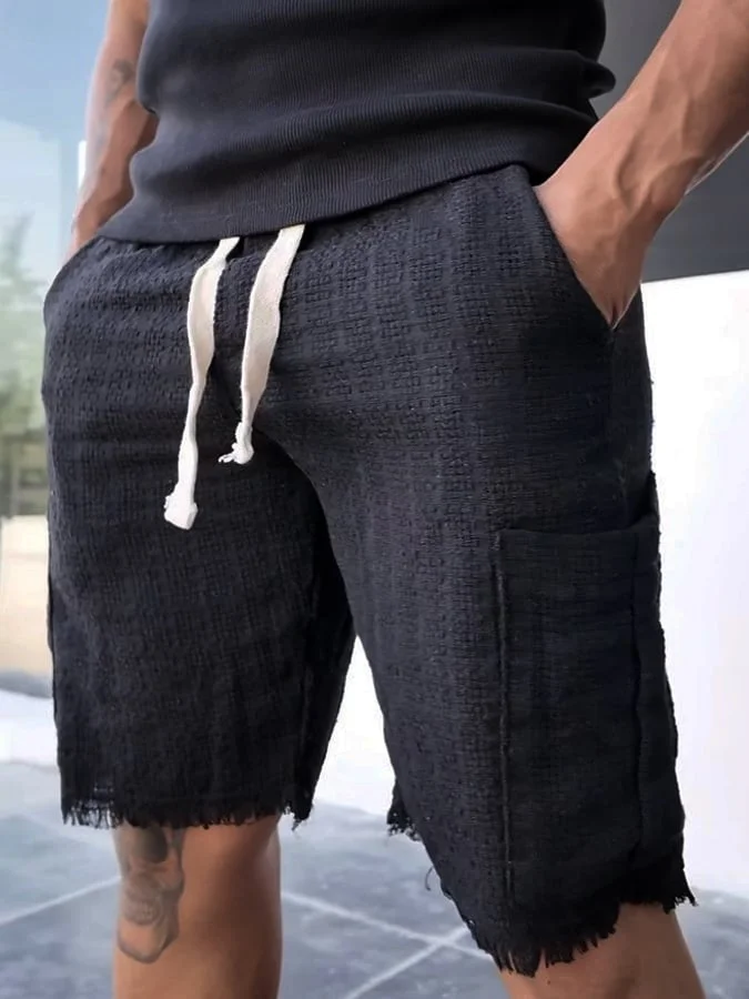Men's Cotton And Linen Fashion Multi-Mouth Bag Trousers 