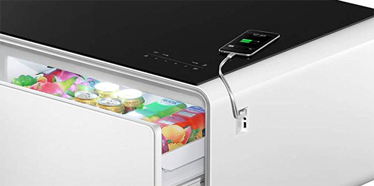 Ultimate Coffee Table With Built-In Fridge and Speaker System - Smart Coffee Table Gadget Ultimate Coffee Table With Built-In Fridge and Speaker System - Smart Coffee Table Gadget