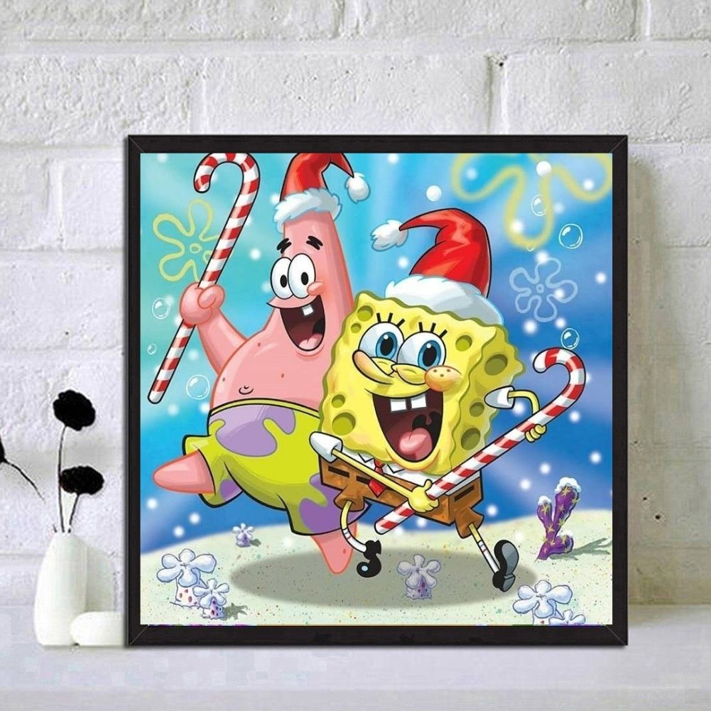 Cartoon Spongebob full round or square drill diamond painting