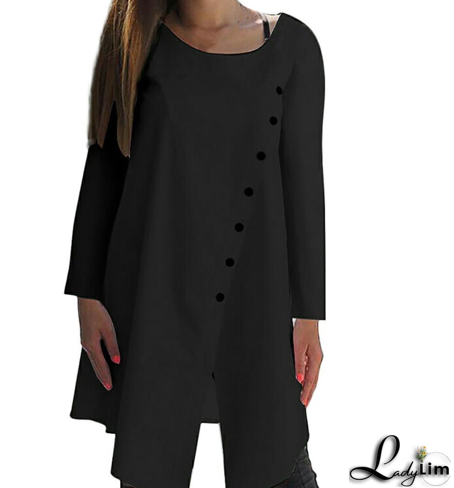 Irregular Casual Mid-Length Blouse Skirt