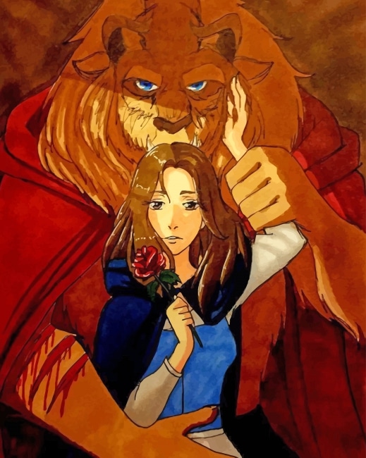 

The Beauty And The Beast Red Flower – Paint By Numbers - 40*50CM, 501 Original