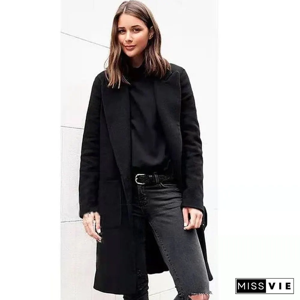 Long Loose Thick Wool Coat