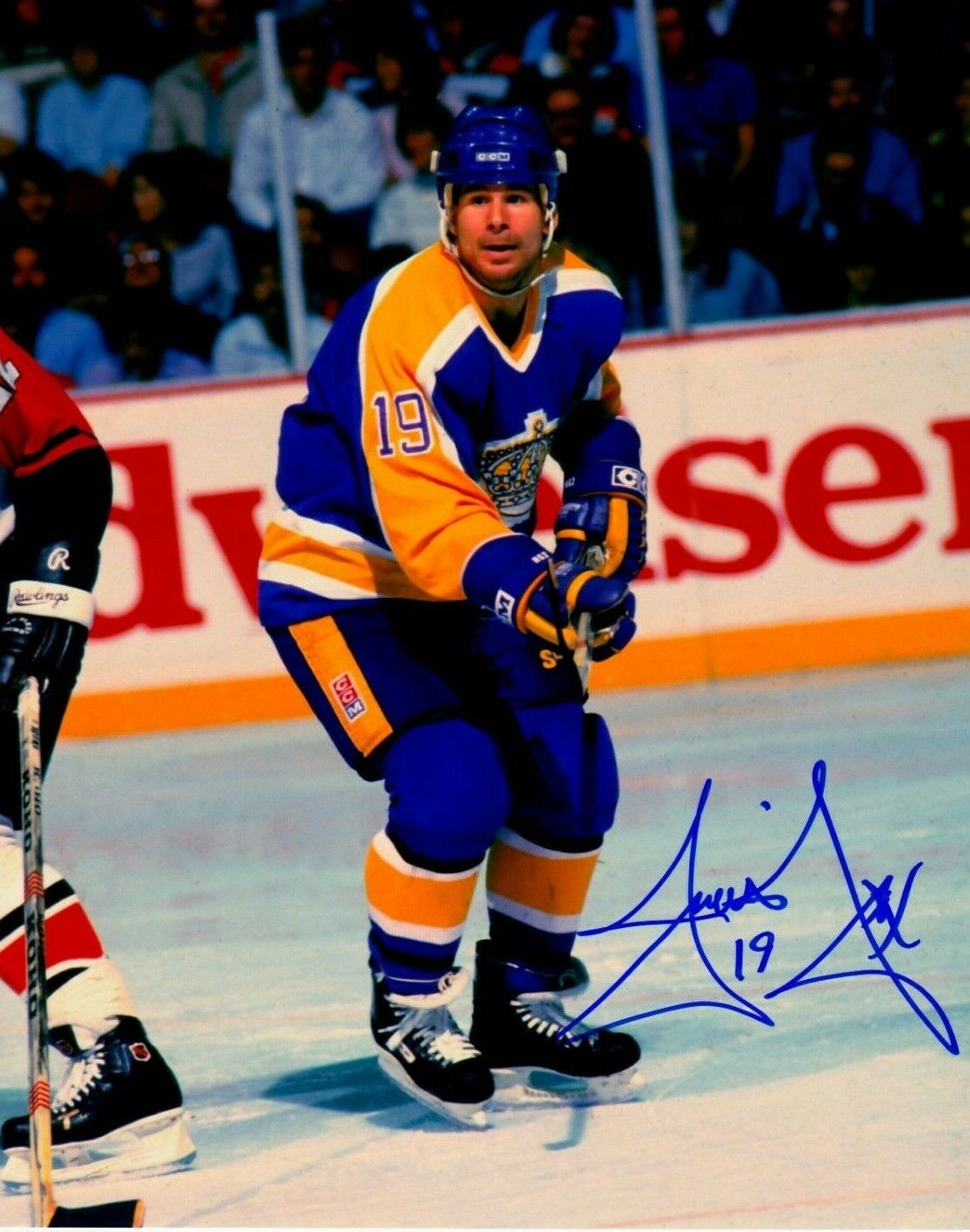 JIM FOX autographed SIGNED LA LOS ANGELES KINGS 8x10 Photo Poster painting