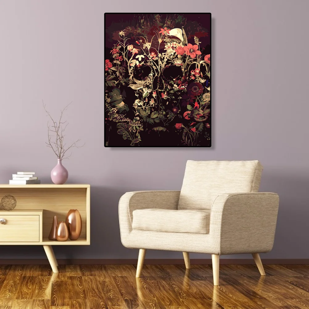 Flower Skull - Paint By Number(40*50cm)