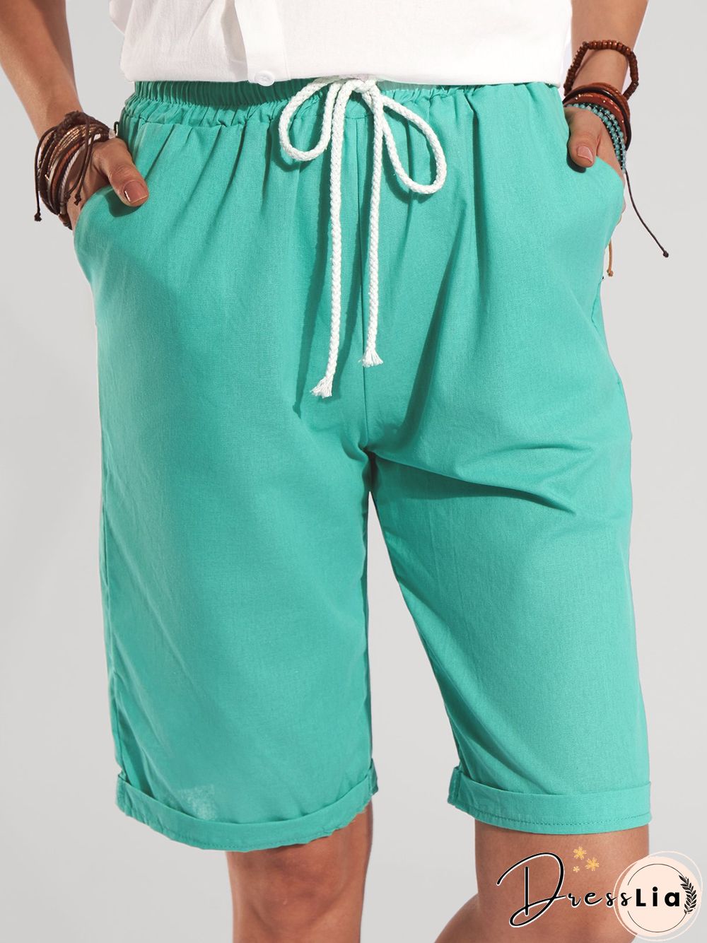 Cotton and linen women's trousers, thin casual pants, nine-point pants, five-point Shorts