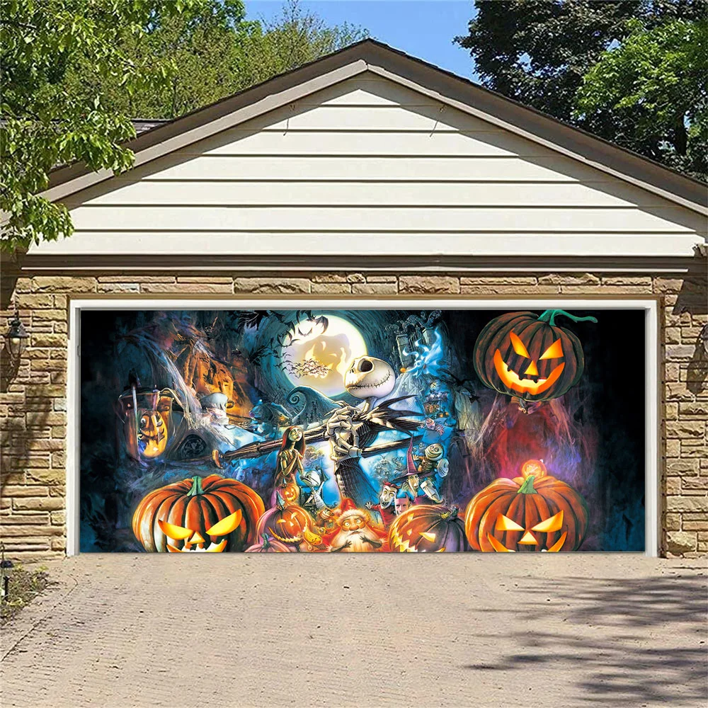 Jack's Wonderland The Nightmare Before Christmas Garage Door Cover Banner Mural