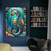 (Big Size)Seahorse - 11CT Counted Cross Stitch - 40*60cm - Animal