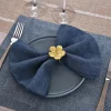 Golden Flower Wedding Event Catering Napkin Ring