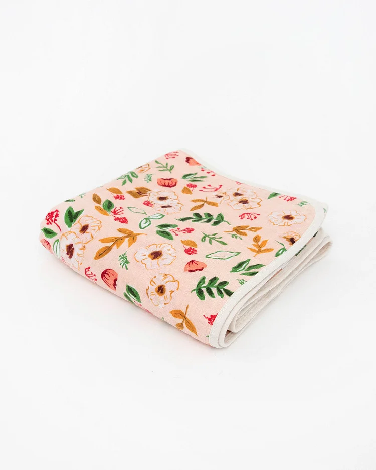 Original Cotton Muslin Quilt - Vintage Floral
