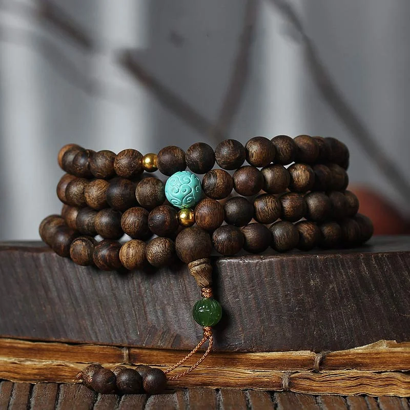 Mahogany Obsidian and Black Onyx Bracelet Malas – Japa Mala Beads