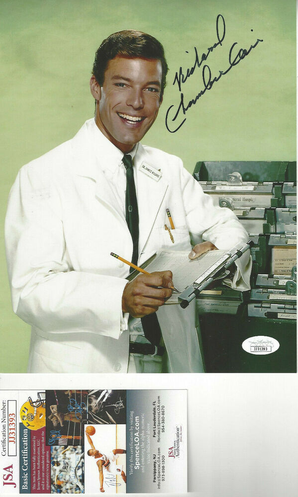 Dr. Kildare Richard Chamberlain autographed 8x10 GREAT color Photo Poster painting JSA Certified