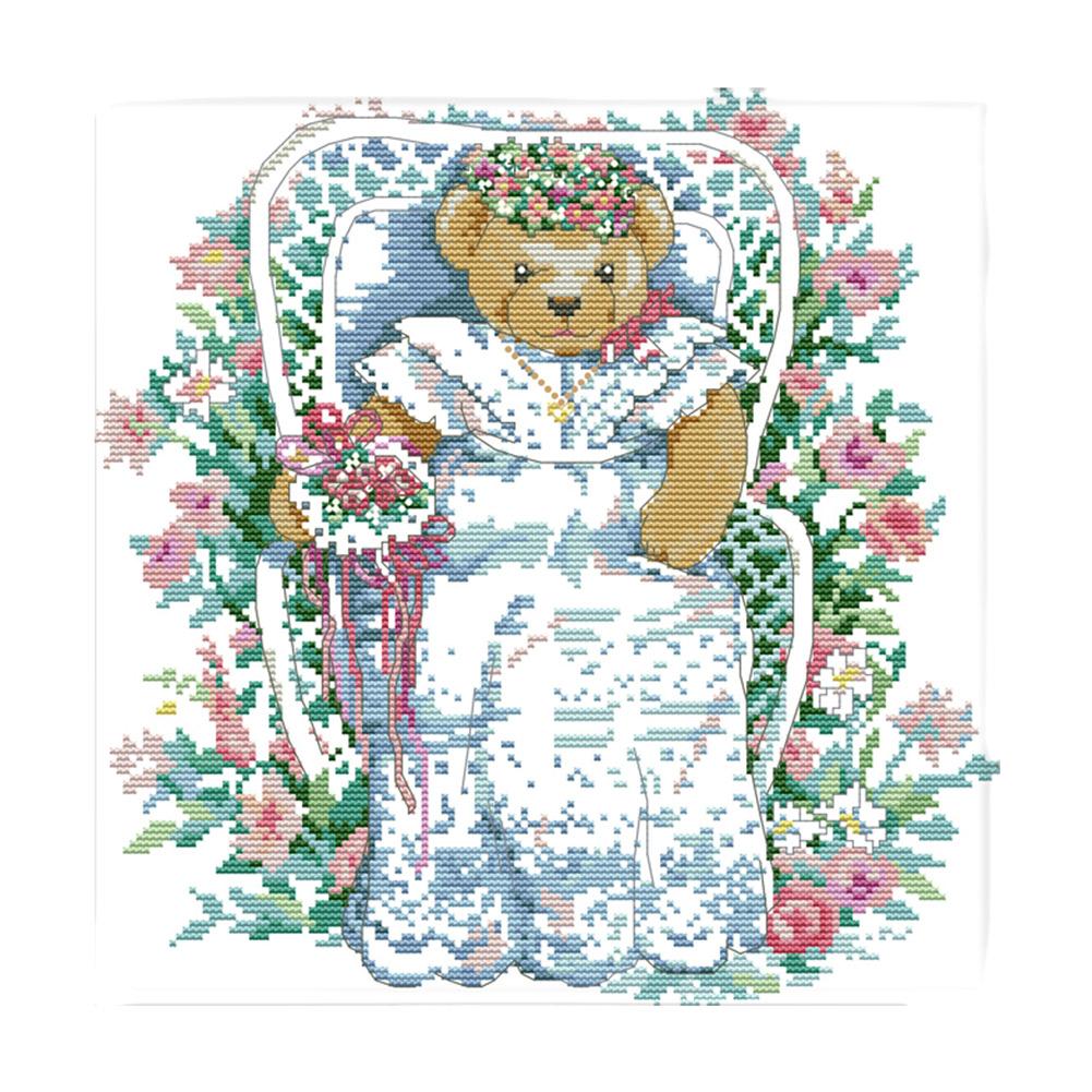 

Bride In The Garden - 14CT Stamped Cross Stitch - 33*32cm, 501 Original