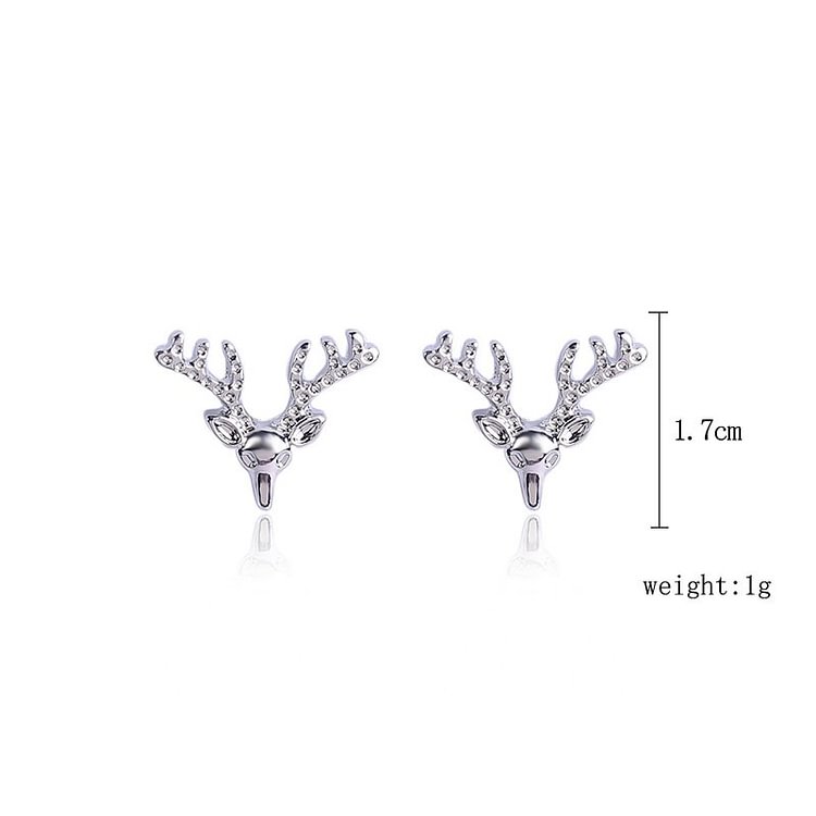 Christmas Diamond Snow Bell Christmas Tree Stud Earrings