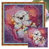 Starry Sky Bear - 14CT Stamped Cross Stitch 40*38cm/15.75*14.96in