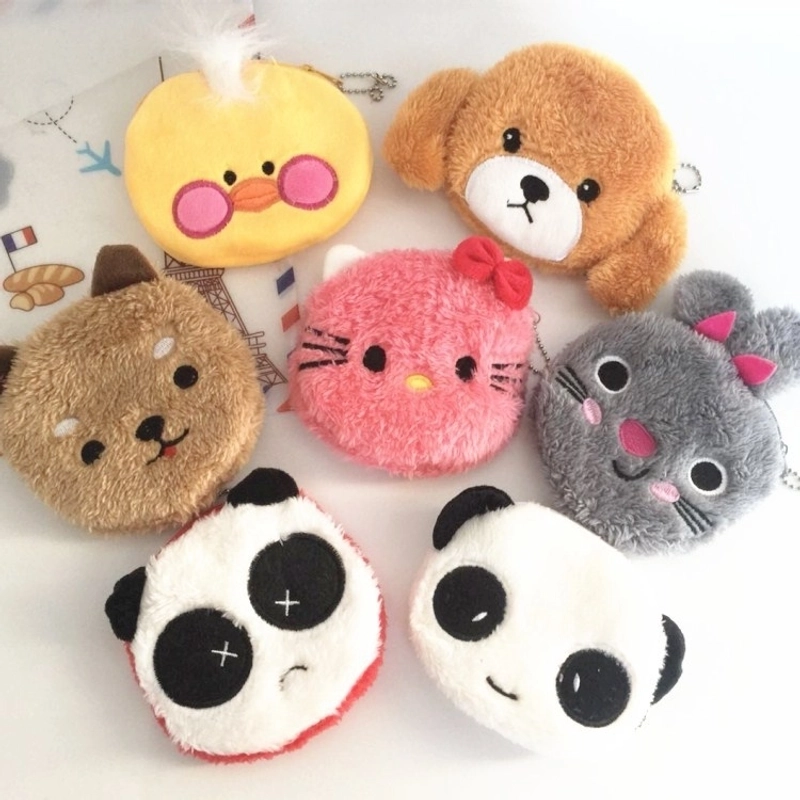 Fashion Cartoon Plush Cute Children Cat Danny Bear Purse Coin Bag Pendant