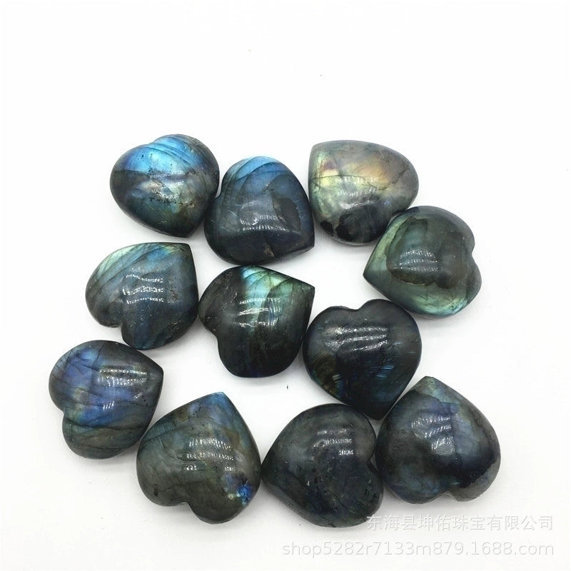 Minimalist Heart Shape Natural Stone Pendant Necklace