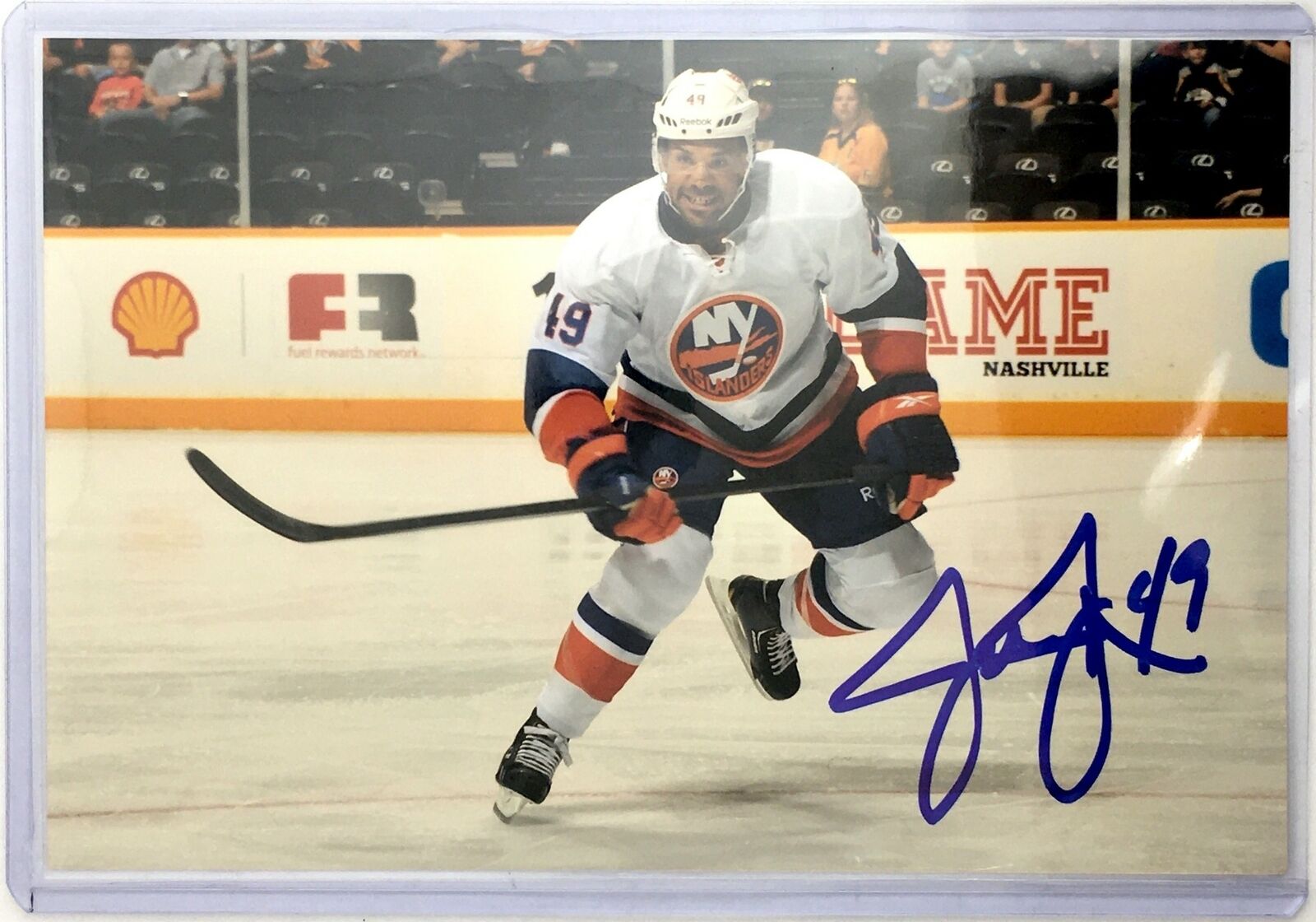 Justin Johnson Signed 4x6 Photo Poster painting New York Islanders Autograph Auto