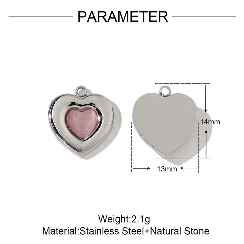 3 PCS/Package 13 * 12mm 13 * 14mm 16 * 18 Mm 201 Stainless Steel 18K Gold Plated Clouds Round Heart Shape Polished Pendant