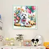 Flower Biscuit Schnauzer-11CT Stamped Cross Stitch 40*40cm/15.75*15.75in tapestrymarket