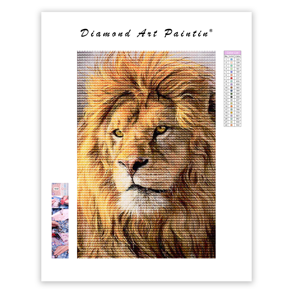 Huge African Lions Diamond Painting