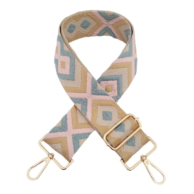 All Seasons Polyester Cotton Color Block Bag Strap