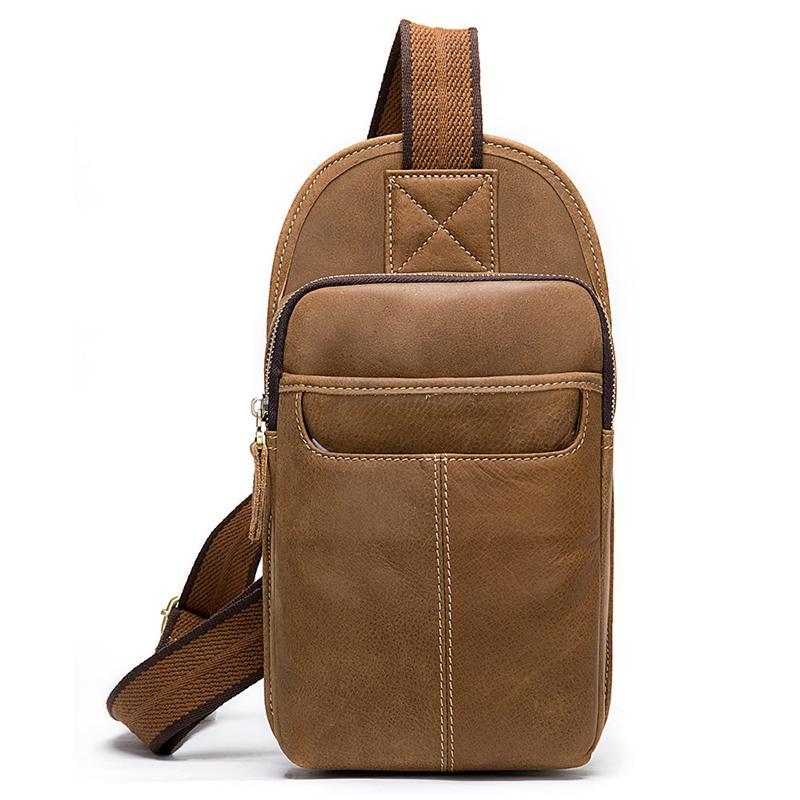 Casual Fashionable Leather Crossbody Packs Chest Bag For Men