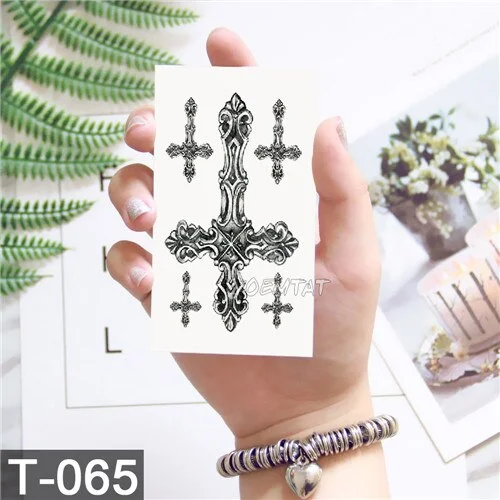 Geometric Moose Elk Arrow Temporary Tattoo Panda Women Hand Tatoo Sticker Triangle Wolf Body Arm Art Waterproof Tattoo Men
