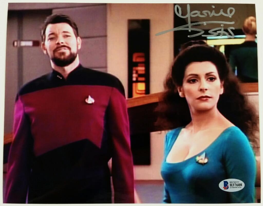 MARINA SIRTIS Signed 8x10 Photo Poster painting #3 Star Trek Deanna Troi Auto w/ Beckett BAS COA