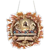 Last Supper Diamond Painting Pendant DIY Kit with Special Shaped Crystal Rhinestones, Single-Sided Drill, 7.76x7.68in for Home and Garden Wall Decor