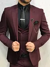 Olympia Claret Red  Slim Fit  Suit