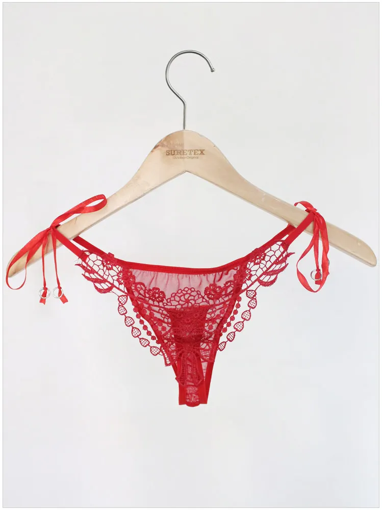 Churchf Sex Water-Soluble Lace Lace Bilateral Strap Hollow Lady Low-Rise Underwear 1136