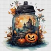 Halloween Pumpkin In Bottle - 11CT Counted Cross Stitch - 45*45cm - Halloween