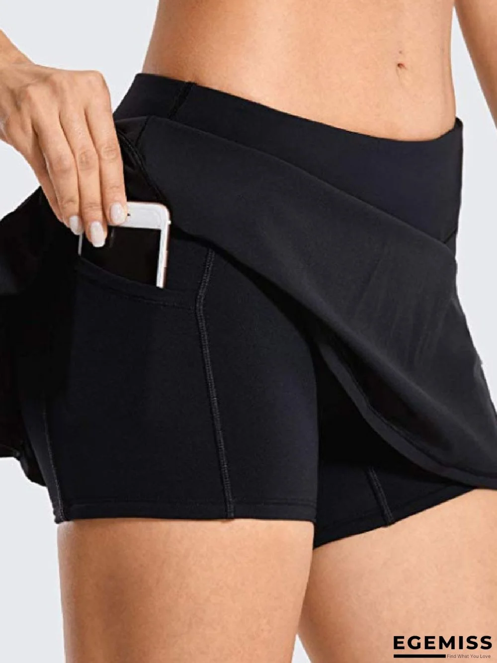 Casual Solid Pockets Double Trousers Sports shorts | EGEMISS