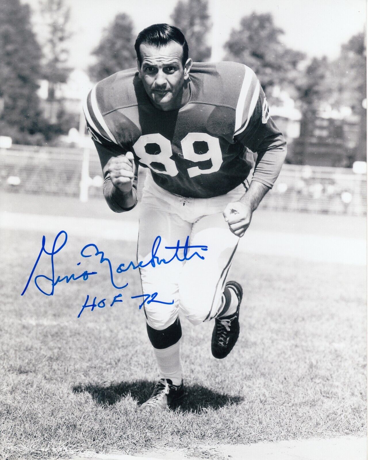 Gino Marchetti With 72 HOF #0 8x10 Signed Photo Poster painting w/ COA Baltimore Colts