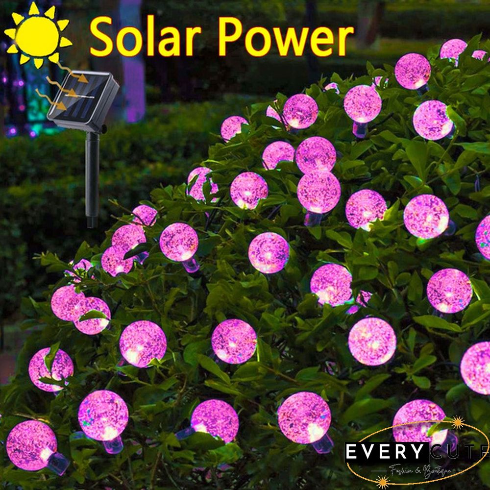 Solar String Lights Garden Outdoor String Lights Waterproof Crystal Ball Fairy Lights, Decoration Lighting for Home,Garden,Patio,Yard, Halloween,Christmas