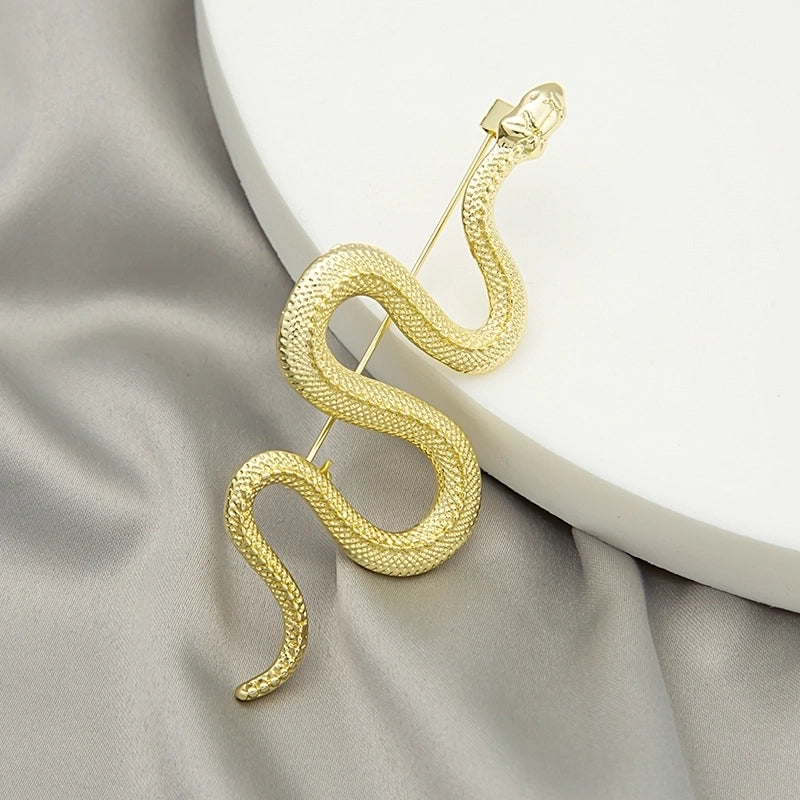 Fashion Pin Snake Alloy Plating Women’S Brooches